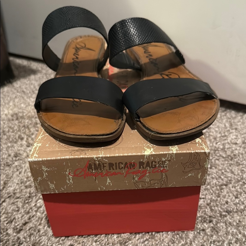 American Rag Black Slide Sandals